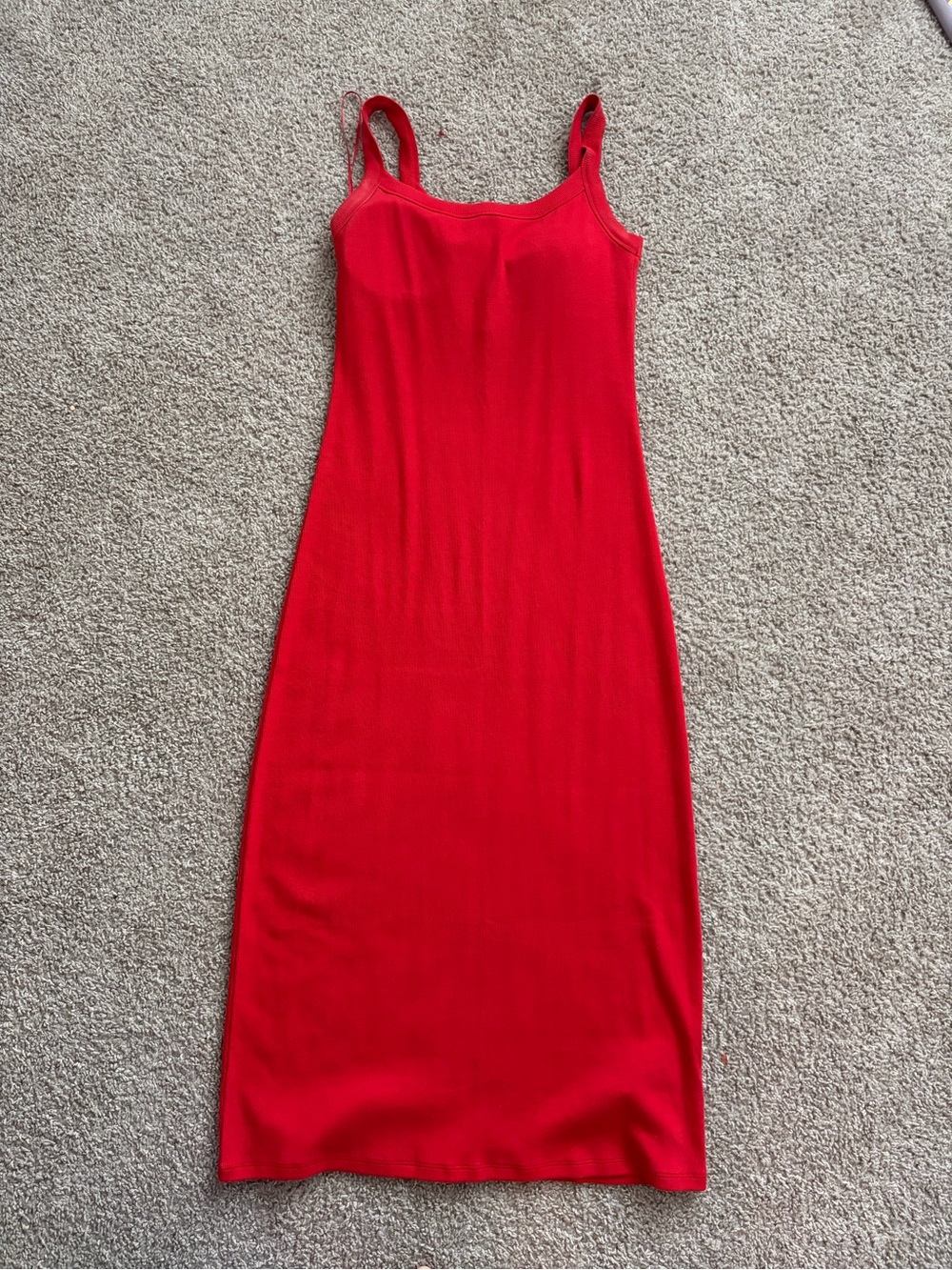Abercrombie & Fitch Red Tank Maxi Dress